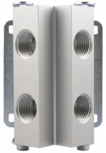 4 huls manifold for aluminiums trykluftrørsystem